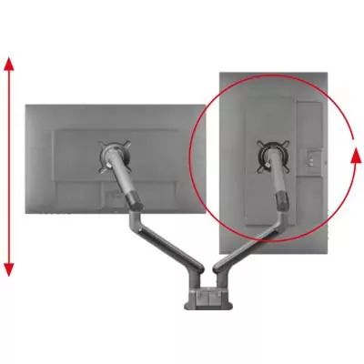 Support moniteur Dynamic - ONE FOR ALL - Vesa 100 - Double Bras - 13 et 32'' - 8kgs max - Hauteur réglable - Noir Support moniteur Dynamic - ONE FOR ALL - Vesa 100 - Double Bras - 13 et 32'' - 8kgs max - Hauteur réglable - Noir