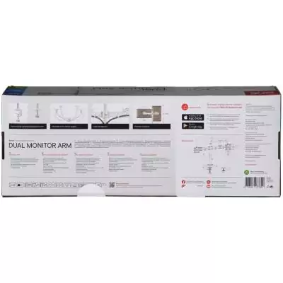 Support moniteur Smart - ONE FOR ALL - Vesa 100 - Double Bras - 13 et 32'' - 8kgs max - Hauteur réglable - Blanc Support moniteur Smart - ONE FOR ALL - Vesa 100 - Double Bras - 13 et 32'' - 8kgs max - Hauteur réglable - Blanc