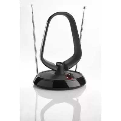 Antenne d'intérieur amplifiée - ONE FOR ALL - Avec portée de réception de 15 km - Excellente réception TNT - Filtre 3G/4G/5 Antenne d'intérieur amplifiée - ONE FOR ALL - Avec portée de réception de 15 km - Excellente réception TNT - Filtre 3G/4G/5