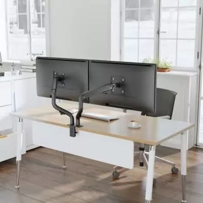 Bras articulés double - OPLITE - MT10 - Noir - Ergonomique - Réglable - Compatible VESA Bras articulés double - OPLITE - MT10 - Noir - Ergonomique - Réglable - Compatible VESA