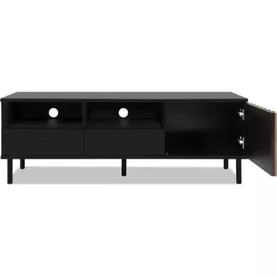 Meuble TV MONZA Noir/Chene Artisan - 138 x 49 x 40 cm Meuble TV MONZA Noir/Chene Artisan - 138 x 49 x 40 cm