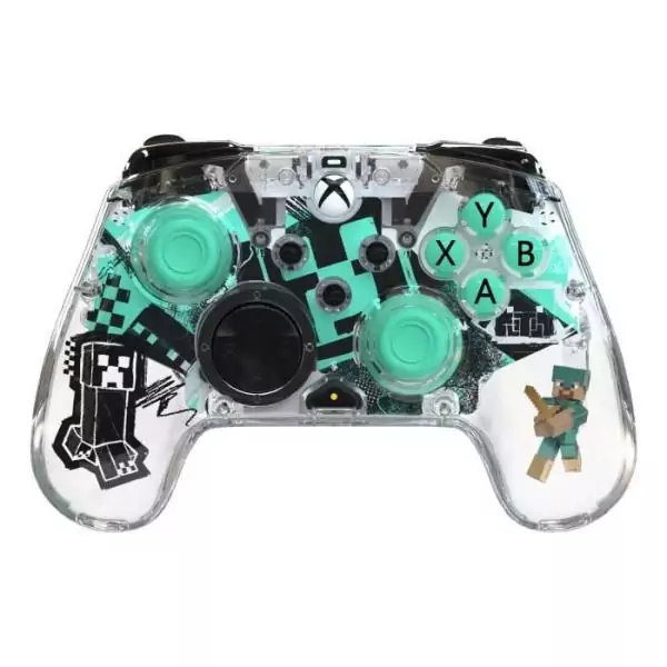 Manette de jeu - Xbox Series X|S, Xbox One et PC - Minecraft : Diamond - Sans fil - PDP - Transparent