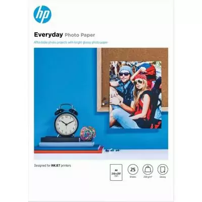 Pack papier photo HP Q5451A - 25 feuilles A4 brillantes et de qualité professionnelle