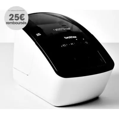 Imprimante d'étiquettes - BROTHER QL-700 : Papier thermique pour étiquetage efficace