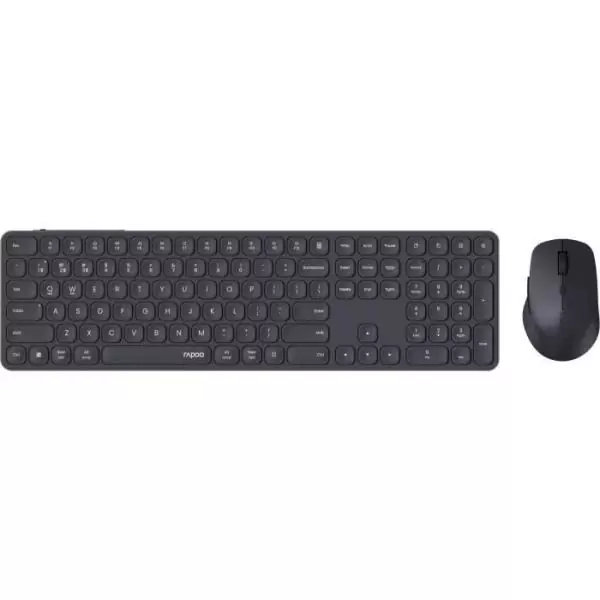 Ensemble Clavier-Souris - RAPOO - 9810M - Sans-fil - Multimode - Dark Grey