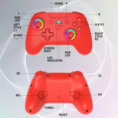 Manette sans fil - SUBSONIC - Switch 2 / Switch - LEDs programmables - Manette sans fil - SUBSONIC - Switch 2 / Switch - LEDs programmables -