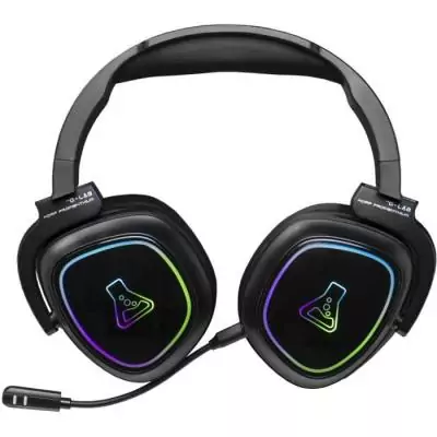 Casque Gamer Sans Fil G-Lab KORP PROMENTHIUM RGB PC PS4 Xbox One - Noir