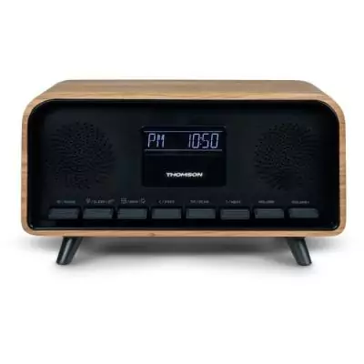 Réveillez-vous en douceur avec ce Radio-réveil Bluetooth Thomson Vintage Cosy • Double alarme • Chargeur USB-C • Alim. 230V
