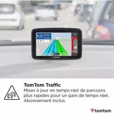 TomTom - GO Classic 5 2eme Génération - GPS Voiture - 5 pouces - TomTom Traffic - Guidage sur changement de voie - Carte Europ