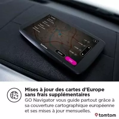 GPS Auto TomTom GO Navigator 2ème génération - Mise à jour Wi-Fi - Cartes Europe - 6 pouces