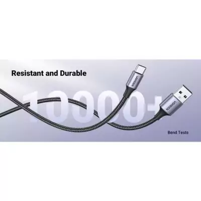 Câble USB - UGREEN - Câble renforcé USB-C et USB-A - 1 m - Noir Câble USB - UGREEN - Câble renforcé USB-C et USB-A - 1 m - Noir