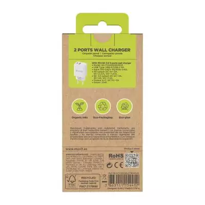 Chargeur mural Muvit for Change Blanc 18 W 20 W Chargeur mural Muvit for Change Blanc 18 W 20 W