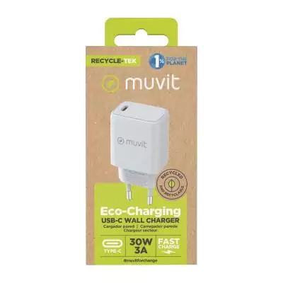 Chargeur mural Muvit MCACC0014 Blanc 30 W Chargeur mural Muvit MCACC0014 Blanc 30 W