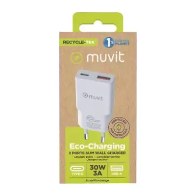 Chargeur mural Muvit for Change HC-263 Blanc 18 W 30 W Chargeur mural Muvit for Change HC-263 Blanc 18 W 30 W