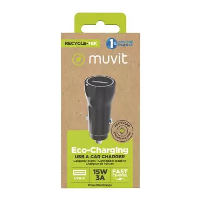 Chargeur de voiture Muvit Noir 12 W