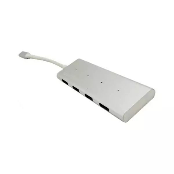 Hub USB C CoolBox COO-HUC4U3 Aluminium