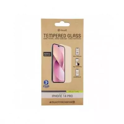 Protection d'Écran Muvit iPhone 14 Pro - Film de Qualité Supérieure
