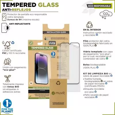 Protégez votre iPhone 15 avec le Film Protecteur Muvit for Change - Ultra fin et résistant