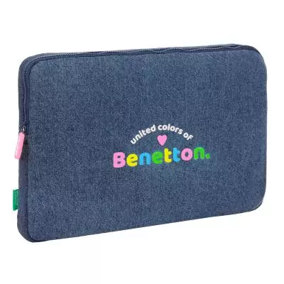 Housse Benetton Denim Bleu 15,6'' pour ordinateur portable - Légère et stylée