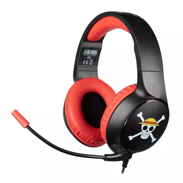 Casque gaming filaire - KONIX - One Piece - PC, PS4, PS5, Switch et Xbox - Microphone - Câble 1,5 m - Prise Jack 3,5 mm - Luffy