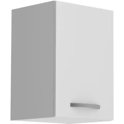 Meuble haut de cuisine OSLO - Blanc mat - 1 porte + tablette - L 40 x Meuble haut de cuisine OSLO - Blanc mat - 1 porte + tablette - L 40 x