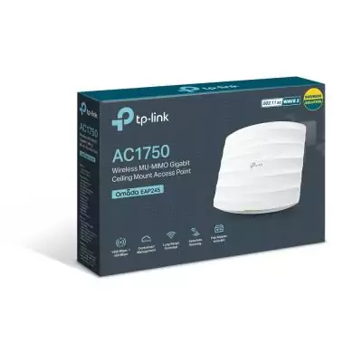 TP-Link Omada EAP245 1750 Mbit s Blanc Connexion Ethernet, supportant l'alimentation via ce port (PoE)