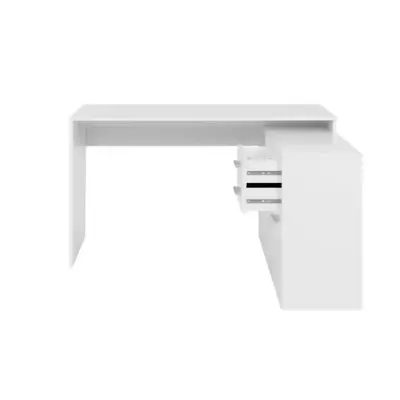 Bureau d'angle London - Panneaux de particules - Décor blanc - 136 x Bureau d'angle London - Panneaux de particules - Décor blanc - 136 x