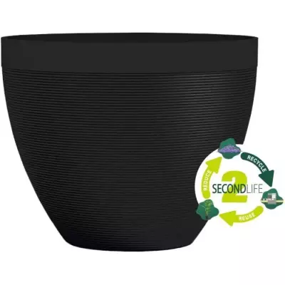 Pot de fleurs - GARDEN ID - Green Care Impact Noir-Anth - 30 x 26 cm - Pot de fleurs - GARDEN ID - Green Care Impact Noir-Anth - 30 x 26 cm -