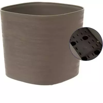 Pot avec réserve d'eau - GARDEN ID Respect - Taupe 30 x 30 cm - 100% Pot avec réserve d'eau - GARDEN ID Respect - Taupe 30 x 30 cm - 100%
