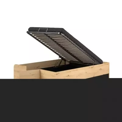 ODYSSEE Lit adulte - 140x200 cm - Avec coffre relevable - Décor chene ODYSSEE Lit adulte - 140x200 cm - Avec coffre relevable - Décor chene