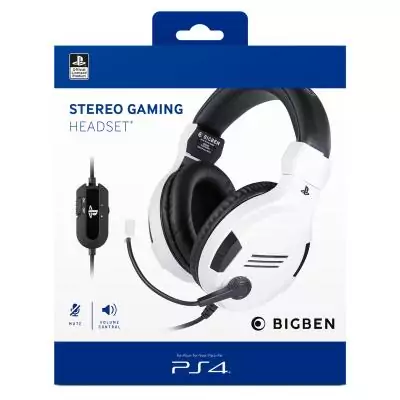Casque Gaming Big Ben Interactive PS4OFHEADSETV3WHITE - Son Immersif Casque Gaming Big Ben Interactive PS4OFHEADSETV3WHITE - Son Immersif