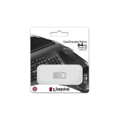 Kingston Technology DataTraveler 64 Go Micro 200 Mo s Metal USB 3.2 Gen 1