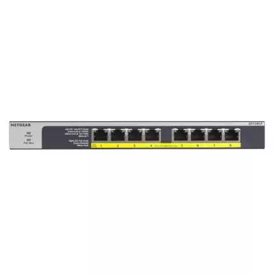 NETGEAR GS108LP Non-géré Gigabit Ethernet (10 100 1000) Connexion Ethernet, supportant l'alimentation via ce port (PoE) 1U