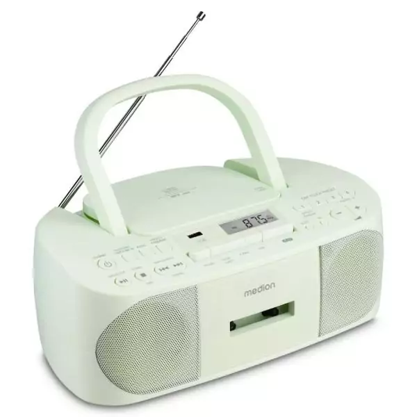 Radio CD K7 - MEDION - FM - 2x3W RMS - Vert