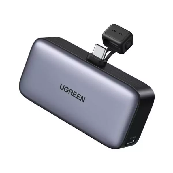 Batterie externe - UGREEN - 5,000 mAh - Connecteur USB-C - Avec support - Noir