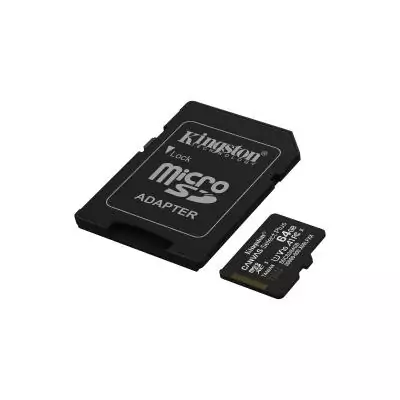 Kingston Technology 64GB microSDXC Canvas Select Plus Gen3 100MB s A1 (Adaptateur SD inclus)