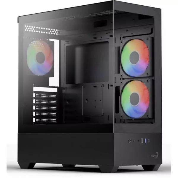 Boitier PC sans alimentation - AEROCOOL P500D - ACCM-PN06033.11 - Moyen tour - Format ATX - Noir