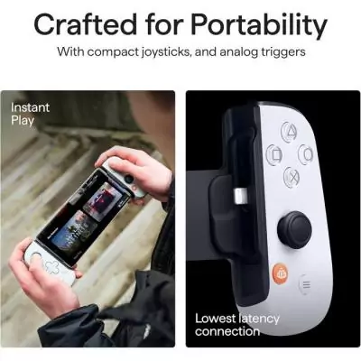 Manette de jeu Backbone One PlayStation Edition - Blanc - Compatible iPhone - Filaire Lightning - Confort de jeu optimal Manette de jeu Backbone One PlayStation Edition - Blanc - Compatible iPhone - Filaire Lightning - Confort de jeu optimal