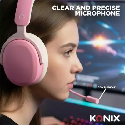 Casque Gamer Filaire Konix pour Nintendo Switch 2, PS5 et Xbox Series X|S - Son Immersif 40mm - Microphone Intégré - 1,5m