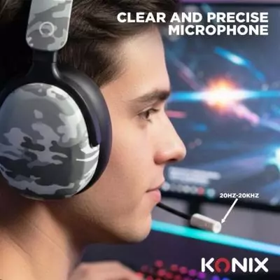 Casque gaming filaire Konix Nexus - Haut-parleurs 40 mm - Microphone - PS5, Switch, Xbox Casque gaming filaire Konix Nexus - Haut-parleurs 40 mm - Microphone - PS5, Switch, Xbox