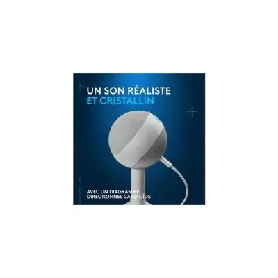 Microphone - Filaire - Logitech G - Yeti Orb - Compatible PC et MAC - Blanc