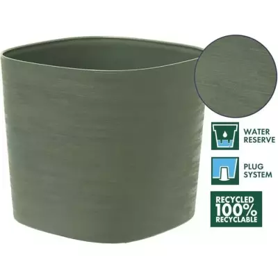 Pot avec réserve d'eau - GARDEN ID Respect - Vert de gris 25 x 25 cm Pot avec réserve d'eau - GARDEN ID Respect - Vert de gris 25 x 25 cm