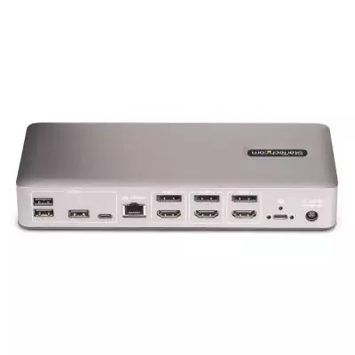 StarTech.com Station d'Accueil USB4 pour 3 Écrans, HDMI ou DisplayPort 4K 60 Hz, Charge d'Ordinateur Portable 100 W, 2,5 GbE,