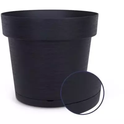 Pot de fleur avec réserve d'eau - GARDEN ID Glamour Anthracite 40 cm Pot de fleur avec réserve d'eau - GARDEN ID Glamour Anthracite 40 cm