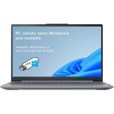 PC Portable LENOVO IdeaPad Slim 3 15AMN8 | 15'' FHD, Ryzen 3 7320U - 8 Go RAM - 512 Go SSD - AZERTY