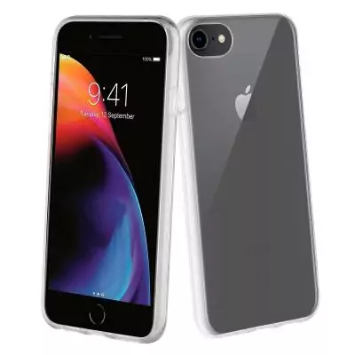 Coque iPhone 7/8/SE 2020 Muvit Noir Transparent - Protection Anti-Chocs