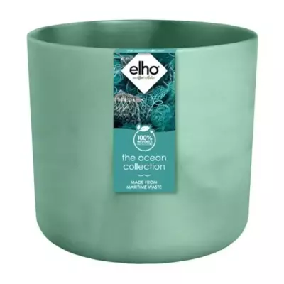Cache-pot rond 22 cm vert - 100% recyclé - ELHO The Ocean Collection Cache-pot rond 22 cm vert - 100% recyclé - ELHO The Ocean Collection