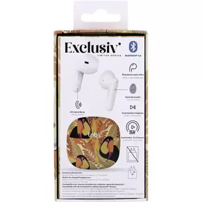 Écouteurs sans fil TOUCAN - Jaune/orange - Boîtier charge inclus