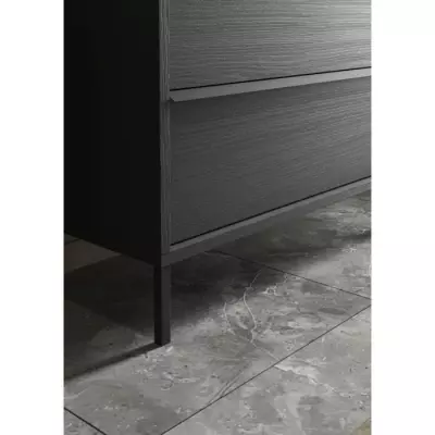 Ensemble Salle de Bain: Meuble L 92cm + Vasque - Chene Noir Ensemble Salle de Bain: Meuble L 92cm + Vasque - Chene Noir