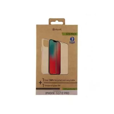 Protection pour téléphone portable Muvit Transparent Smartphone Apple iPhone 12, 12 Pro